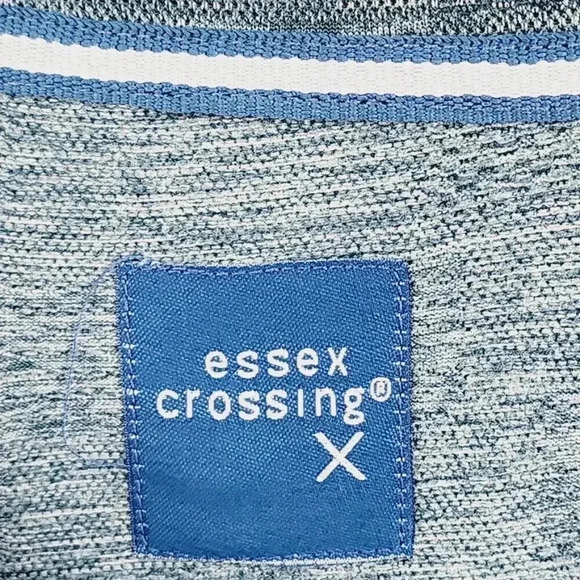 Essex Crossing X Men's Henley Sweatshirt Size L Blue Pattern - Picture 4 of 8